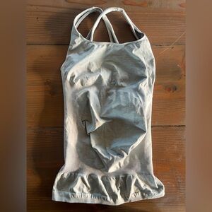 Blanqi Maternity Sport Support Cross Back Tank Light Grey Size Medium